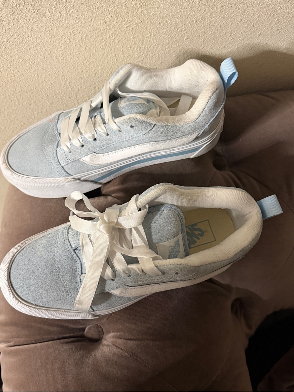 Vans shoes Low Top Sneakers in Light Blue and White Knu Stack sz 7.5 - Picture 5 of 10